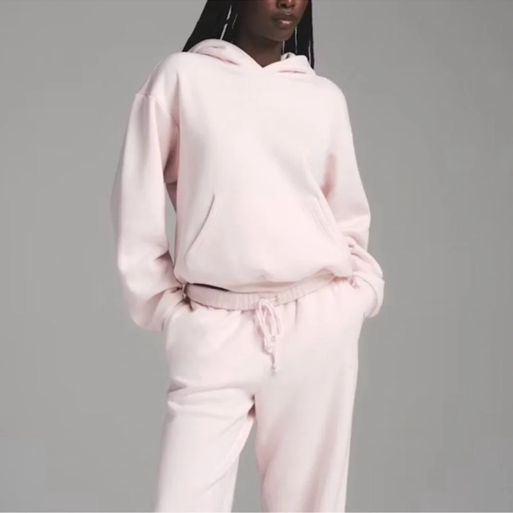 SKIMS | Tops | Skims Nwt Classic Fleece Cotton Hoodie Barely Pink